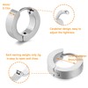 LENTQIUTT 3 Pairs Titanium 316L Stainless Steel 14mm Round Earrings