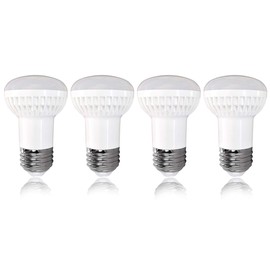 YMZM 5W R16 LED Mini-Reflective Flood Light Bulb (40W Incandescent Light Equivalent),E26 Base Indoor Lighting,(5000K) Daylight White,120°Beam Angle BR16 LED Foold Light Bulbs,UL Listed (4 Pack)