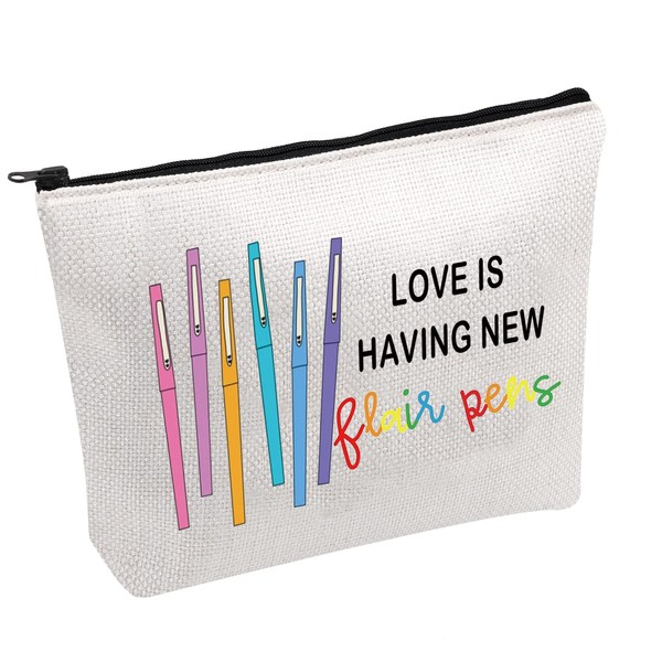 PWHAOO Flair Bolígrafos - Bolsa para profesores, bolsa con cierre