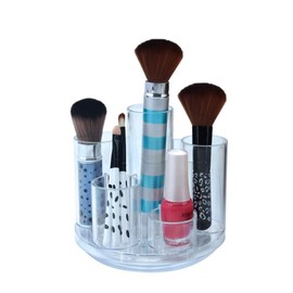 Rotating Makeup Organiser Cosmetic Organiser 360 Makeup Storage Box Holder Display Stand for Dressing Table Spiders Adjustable