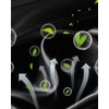 Black Large Shower Cap for Women Long Hair, Reusable Waterproof