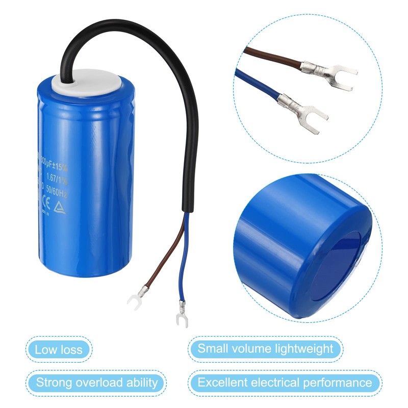 PATIKIL CD60 Run Capacitor, 2 Pack 300uF 250VAC 50/60Hz Motor