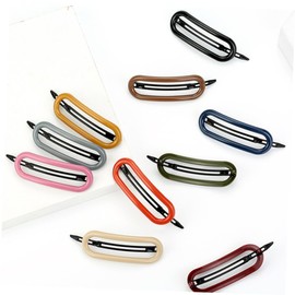 FRCOLOR 10Pcs Simple Oval Hair Clips for Women and Durable Bobby Pins and Barrettes Elegant Hair Accessories for Everyday Styling