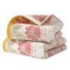 YiLUOMO Hand Towel Soft All-Over Flora Print 100% Cotton Muslin