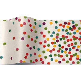 SatinWrap Luxury Printed Tissue Wrapping Paper Confetti Dots 5 Sheets