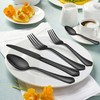 LIANYU 40-Piece Black Silverware Set for 8, Stainless Steel Flatware