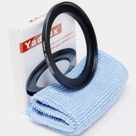 Yadsux 40.5mm to 46mm Step-Up Lens Adapter Ring for Camera Lenses Filters,Metal Filters Step Up Ring Adapter,The Connection 40.5MM Lens to 46MM Filter Lens Accessory,Cleaning Cloth with Lens (40.5mm to 46mm)