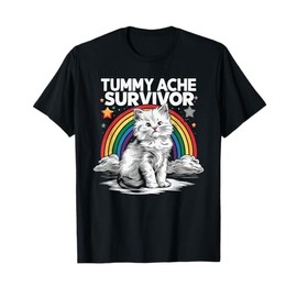 Tummy Ache Survivor Cat T-Shirt