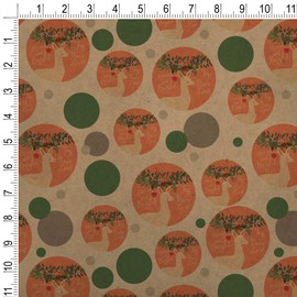 GRAPHICS & MORE Christmas Deer Merry Bright Joy Peace Love Premium Kraft Gift Wrap Wrapping Paper Roll