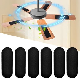 EOGOW Ceiling Fan Filters for Blades - Strong Adhesive Ceiling Fan Filters for Common Household Contaminants - Unscented Coconut Carbon Fan Air Purifier Pads to Make Air Fresh and Natural (6pcs)