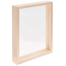 Wooden Frame Natural with Double Acrylic Panel 20 x 25 cm