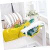 SAFIGLE 1 Pair Latex Scouring Pad Gloves for Housework Reusable