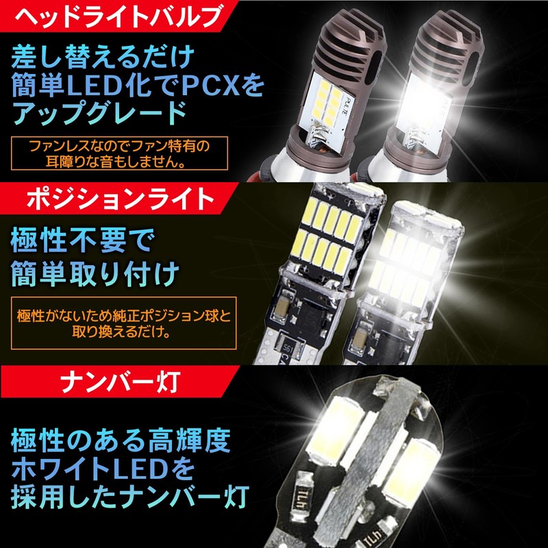 Meliore HS5 LED Headlight Position Light License Plate Tail Light