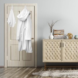 YilKUliHio 8 PCS Over The Door Hanger Stainless Steel Over Door Hooks Z-Shaped Door Coat Hanger No Drilling Cupboard Hooks for Bedroom Bathroom Kitchen Wardrobe Office Towels Hats Bag