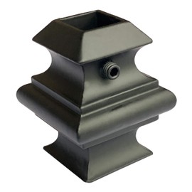 Myard Attachable Baluster Collar Knuckles with Screws for Indoor Square Stair Iron Balusters (1/2"x1/2"), 10-Pack (Satin Black)