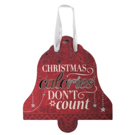 Festive Word Christmas Calories Don't Count Ornament, Multicolor