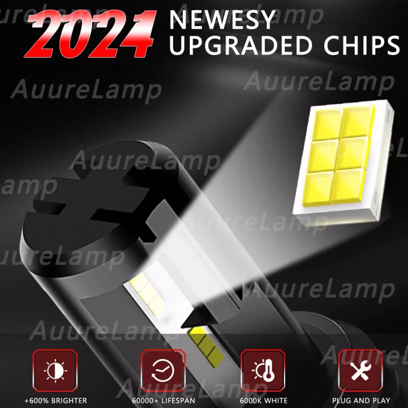 AuureLamp For Honda Fit 2008-2020 4PC LED Headlight High/Low +