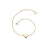 Glanzstücke München Women's Bracelet Heart Sterling Silver Yellow Gold-Plated 17