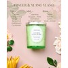 M&SENSE Ginger YlangYlang Candle, Wooden Wick Scented Candle Gifts for