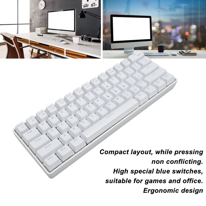 61 Keys Dual Mode Mechanical Keyboard RGB Backlight High Special