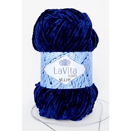 LaVita Yarn VELUR Hand Knitting Yarn, 1-Ball Packed, 100% Micro Polyester Yarn, 1 Ball 100 gr, 120 mt Taka Yarn (5301)