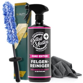 detailmate Detailmasters Rim Cleaning Set 1L + Aurum UltraFlat Microfibre Wheel Brush Microfibre Cloth 320GSM