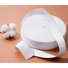 Magnoloran Elastic Band for Sewing, 3/4 Inch Elastic for Sewing Elastic Straps Wig Band Edge Band Knit Spool Sewing Band for Waistbands Pants Clothes & Lace Front Wigs((30 Yard White)