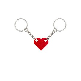 Brick Heart Couples Keychain – Matching His and Hers Keyring Set, Cute Engagement Gift, Fun Red Heart Design for Anniversary, Valentine’s Day, or Everyday Love