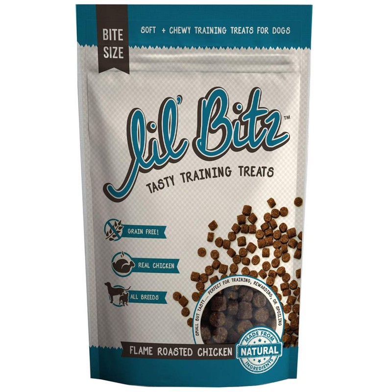 Lil' Bitz Flame Roasted Chicken Training Treats (4 oz)