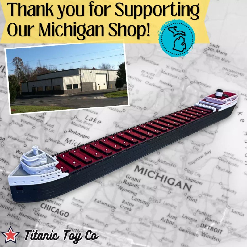 William Clay Ford Model Ship 1 Ft Long Assembled Great