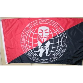 Flags Importer Anonymous  Antifascist Anarchist Antisystem 3x5Ft Large Flag CyberPunx IMPORTED