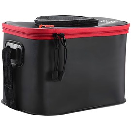 Fish Bucket with Strap, EVA Foldable Fishing Box for Outdoor, Collapsible Live Fish Container, Multifunctional Fish Protection Bucket, Outdoor Camping Fishing Bag (11L Capacity)