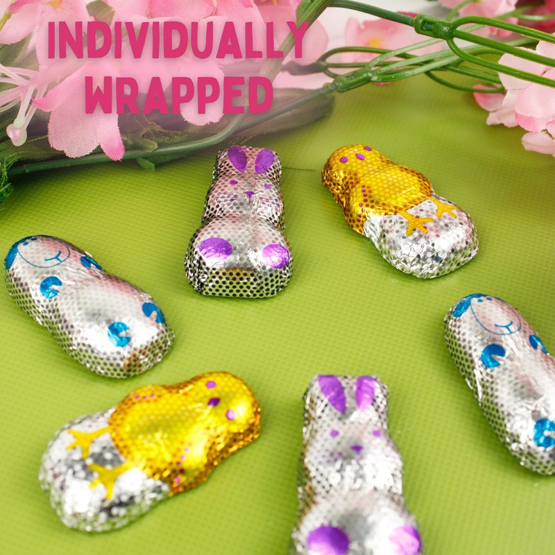 Milk Chocolatey Flavored Easter Candy, Individually Wrapped Bunnies, Chicks and