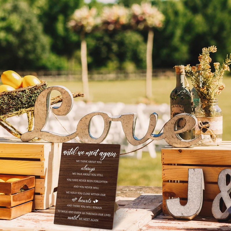 Wedding Memorial Sign, Wedding Party Supplies For Reception, Until We