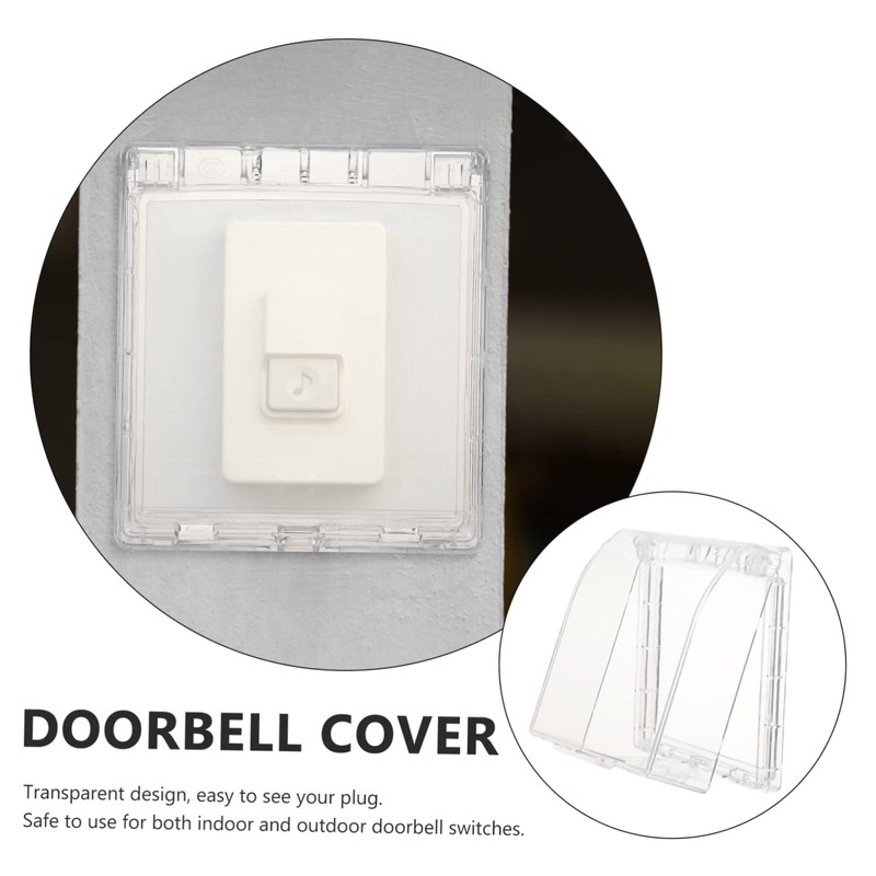 Tofficu Weatherproof Ring Doorbell Cover Plate Durable Protective Shield for