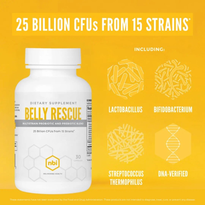Belly Rescue Probioticos Prebióticos Caps