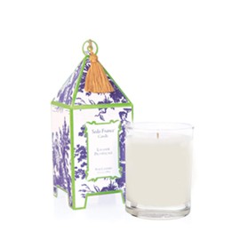 Seda France Classic Toile Lavande Provencale Pagoda Candle Size: 4" H x 3" W x 3" D
