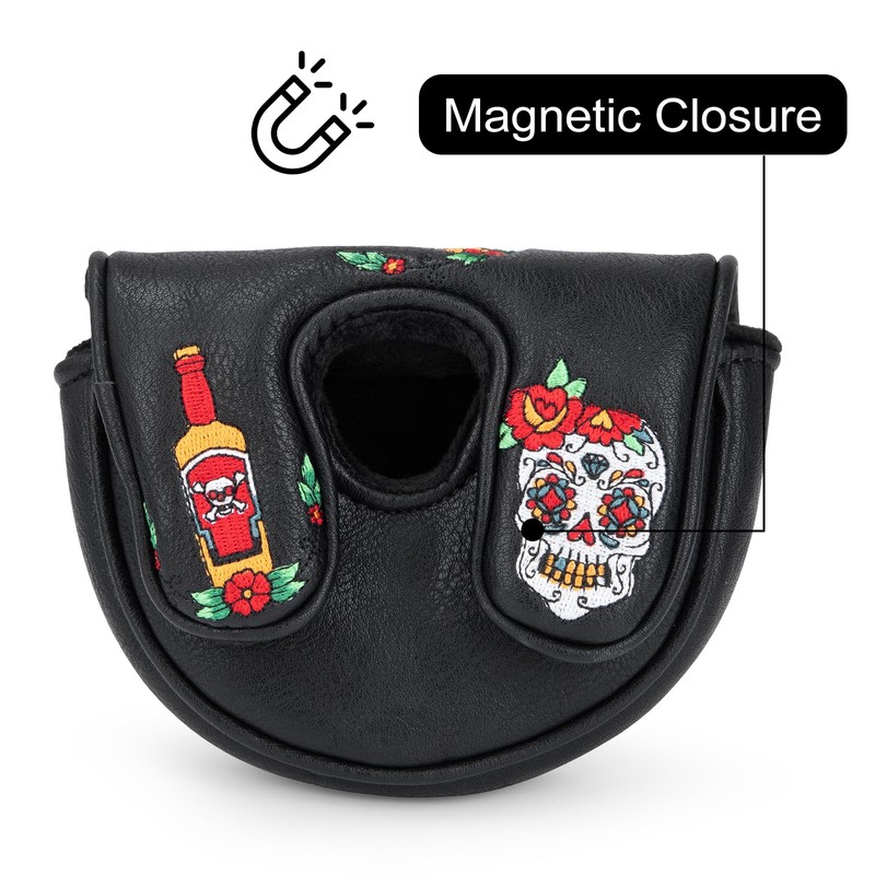 Golf Club Headcover for Drivers, Fairway Woods Covers Sugar Skull