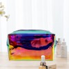 TotePrint Green Holographic PVC Cosmetic Toiletry Bag Laser Waterproof Toiletry