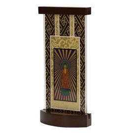 Tiara [Small] Brown Color Standing Wall Scroll for Buddhist Altars Modern Wall Scroll Height 7.9 inches (20 cm) Honzon Jodo Shinshu Otani School (East)