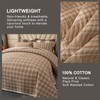 tohrisa Cotton Plaid Quilt Set, Ultra Soft 3 Pieces King