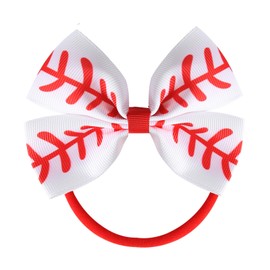 Fancheer Baby Girls Baseball Softball Print Bow Headband Infant Toddler Birthday Party Dress Up Hair Accessories