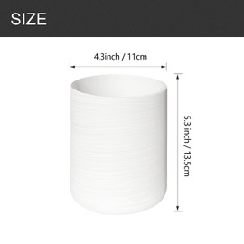 White Line Painted Glass Shade, Cylinder Globe replacement for Vanity Light, Chandelier (white, 6 Pack White Line Painted)