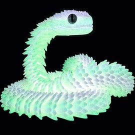 INEFYLOVS925 3D Printed Snake Egg Toy with Mystery Snake Inside, Desk Pet Decor for Collectors, Easter Birthday Stocking Stuffers(White)