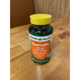 SPRING VALLEY QUERCETIN SUPPLEMENT WITH ZINC 500 MG 60 VEG CAPSULES - EXP 4/28