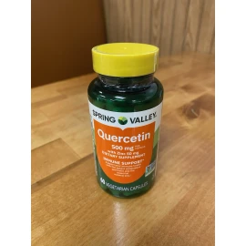 SPRING VALLEY QUERCETIN SUPPLEMENT WITH ZINC 500 MG 60 VEG CAPSULES - EXP 4/28