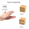 Onerbuy Wooden Digital Cube Alarm Clock Touch Sound Activated Desk