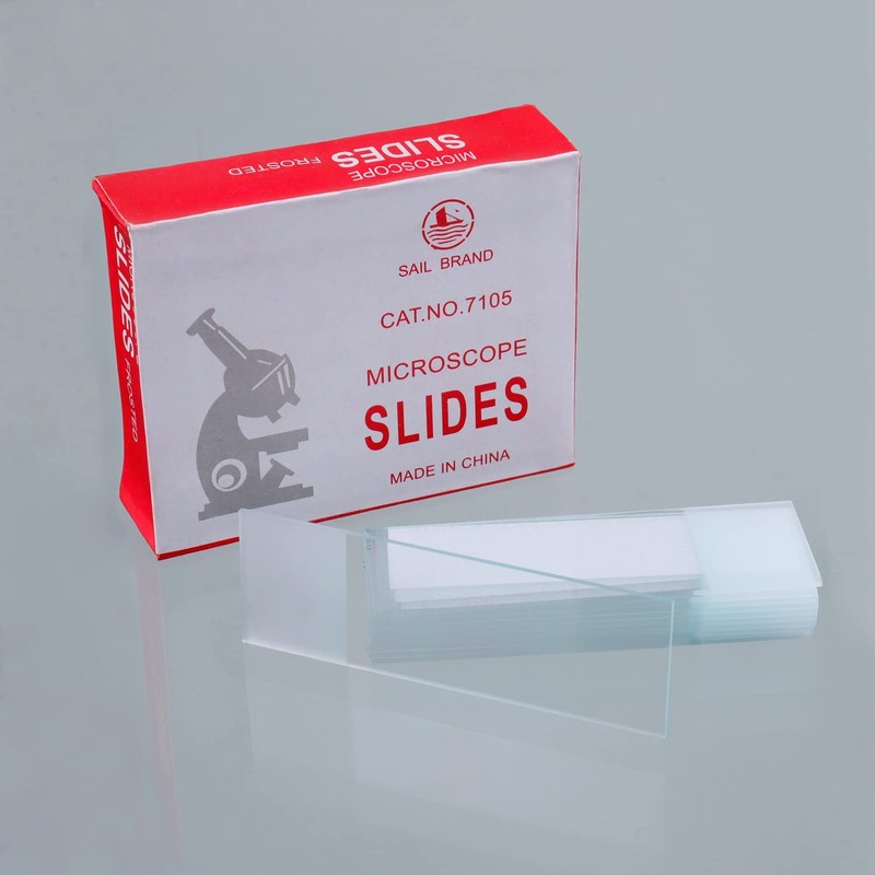 BOJACK 100 Pcs Pre-Cleaned Microscope Slides with Ground Edge and