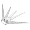 1 Set Stainless Steel Welding Taper Feeler Gauge Rulers Hole
