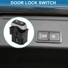 A ABSOPRO Car Door Lock Switch No.5W1Z14028AA for Lincoln Town Car 2004-2008 Plastic Metal Black